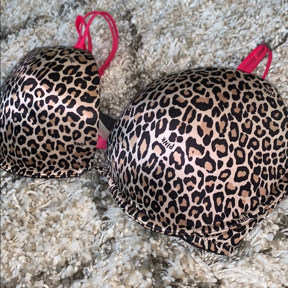 Victoria’s Secret PINK cheetah push up bra 34D - Picture 3 of 7